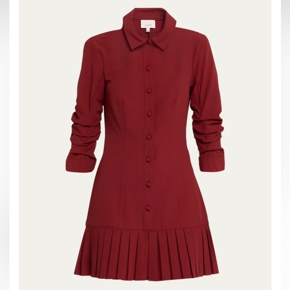 cinq a sept Dresses & Skirts - CINQ A SEPT | Lucilla Pleated-Hem Mini Shirtdress
